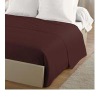 Drap Plat - LOVELY HOME - 100% coton - 180 x 290 cm - Marron