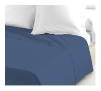 Drap plat - LOVELY HOME - 100% coton - 240 x 300 cm - Bleu