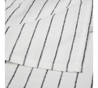 Drap plat mousseline de coton 270x300 cm LANA à rayures blanc neige