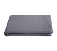 Drap plat PALACE pur coton lavé 240x290 cm uni gris brume