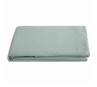 Drap plat PALACE pur coton lavé 240x290 cm uni vert lichen