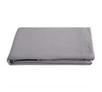 Drap plat PALACE pur coton lavé 270x290 cm uni gris acier