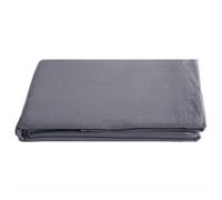 Drap plat PALACE pur coton lavé 270x290 cm uni gris brume