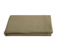 Drap plat PALACE pur coton lavé 270x290 cm uni marron camel