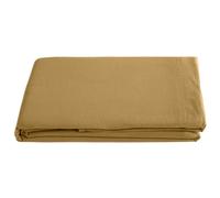 Drap plat PALACE pur coton lavé 270x290 cm uni marron houblon