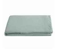 Drap plat PALACE pur coton lavé 270x290 cm uni vert lichen