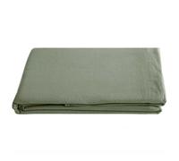 Drap plat PALACE pur coton lavé 270x290 cm uni vert sauge