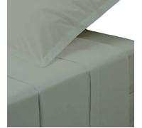 Drap Plat 1 Personne Percale 180x290cm Vert Tilleul
