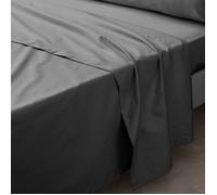 Drap Plat Percaline 240x300cm Gris Acier