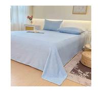 Drap Plat Polaire Flanelle 1 2 Personnes 160x230cm 240x250cm 240x270cm pour Lit 90-100cm 180cm 200cm Douce Et Chaude(Sky Blue,240x250cm)