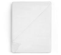 Drap Plat pour 1 ou 2 Personnes en Coton 100x200 cm - Draps de lit Plats pour Lits Simple Double ou canapé Idéal pour Adult et Enfant Bed Sheets avec Certifié Oeko-Tex Blanc 100 x 200