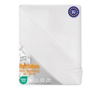 Drap Plat pour 1 ou 2 Personnes en Coton 160x220 cm - Draps de lit Plats pour Lits Simple Double ou canapé Idéal pour Adult et Enfant Bed Sheets avec Certifié Oeko-Tex Blanc 160 x 220