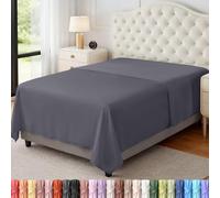 Drap plat pour lit simple XL uniquement, draps d'hôtel ultra doux et