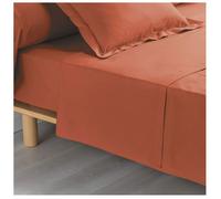 Douceur d'Intérieur Drap plat Percaline – Percale de coton 240 x 300 cm – Terracotta