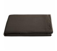 Drap plat uni 270x300 cm 100% lin lavé effet froissé SONATE noir Café