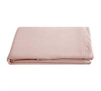 Drap plat uni 270x300 cm 100% lin lavé effet froissé SONATE rose