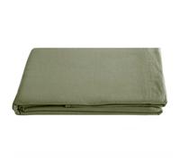 Drap plat uni 270x300 cm 100% lin lavé effet froissé SONATE vert Sauge