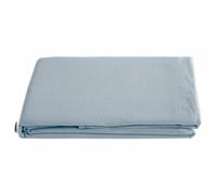 Drap plat uni 270x300 cm lin lavé froissé SONATE bleu Glacier