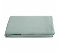 Drap plat uni 270x300 cm lin lavé froissé SONATE vert Lichen