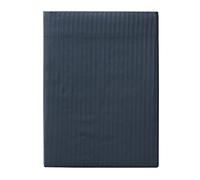 Drap Plat uni en Satin de Coton, Grand Hotel, 180 x 290 cm, Essix, Bleu Marine