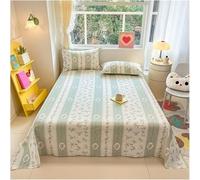 Drap plat vintage à motifs floraux - Drap en coton artistique premium doux, motif chic romantique de fleurs sauvages et panda, drap plat seulement pour femmes et filles, thème jardin literie