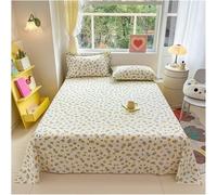 Drap plat vintage à motifs floraux - Drap en coton artistique premium doux, motif chic romantique de fleurs sauvages et panda, drap plat uniquement pour femmes et filles, literie décorative thème