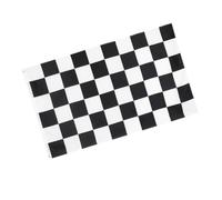 Drapeau 90x150 CM de Course à Grille Noire et Blanche | Polyester, Double Trous Bord, Suspendu Facilement, pour Auto et Jeux, Événement ou Festival