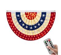 Drapeau à banderoles avec fonctions de suspension adaptables, éclairage lum | Banderole patriotique en Polyester 180x90cm, pour clôture de pont, balustrade de balcon, fête barbecue, porte de Garage, prop