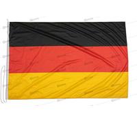 Drapeau Allemagne 100x70cm Domina en tissu nautique coupe-vent 115g/m², lavable, avec cordon, double couture périmétrique et bande de renfort