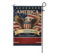 Drapeau Américain 250e Anniversaire, Bannière Double Face Du 4 Juillet, Drapeau De Jardin Commémoratif, Pour Cour, Pelouse, Extérieur, Dehors, Balcon, Arrière-Cour, Porche,