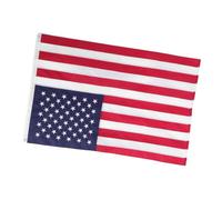 Drapeau Américain Brodé en Toile Oxford 1, 80m X 1, 20 M | Résistant à L’eau la Déchirure, Entretien Facile, Usage Extérieur 4 Juillet et Memorial Day