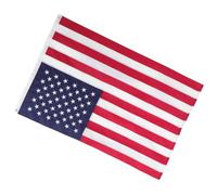 Drapeau Américain Brodé en Toile Oxford 1,80m X 1,20m | Œillets Renforcés, Affichage Extérieur Toute L’année, Étoiles Brodées et Bandes Cousues, Usage Maison