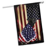 Drapeau Blanc À Personnaliser Bouledogue Français Noir Patriotique Américain, États-Unis 2 Œillets Bannière Personnalisée Couleur Vive Drapeau Grand Pour Bateau Défilés Party 90X150Cm
