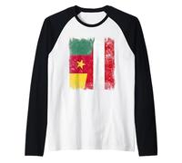Drapeau Cameroun Autriche | Racines autrichiennes camerounaises Manche Raglan