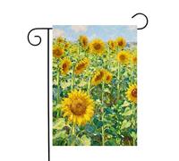 Drapeau Champ de tournesols, prairie fleurie printanière Garten flagge | fête 30x45cm couleurs éclatantes pelouse drapeaux résistant extérieur drapeaux Festival extérieure