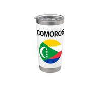 Drapeau Comores Moderne Gobelet isotherme en acier inoxydable double paroi