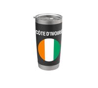 Drapeau Côte d'Ivoire Moderne Gobelet isotherme en acier inoxydable double paroi