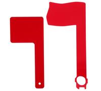 Drapeau de Boîte aux Lettres Pivotant en Acrylique Rouge, 2 Pièces | Installation Rapide, État du Courrier Visible, Bords Arrondis, Usage Extérieur, pour Divers Modèles