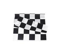 Drapeau de Course 90x150 CM à Grille Noire et Blanche | Polyester, Double Trous Bordure, à Suspendre, pour Moto et Auto Lors D'événements et Festivals