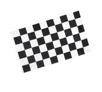 Drapeau de Course 90x150cm à Grille Noire et Blanche | Polyester Résistant, Deux Trous Suspendre, Accessoire pour Compétitions Automobiles, Événements Sportifs et Fêtes Extérieures