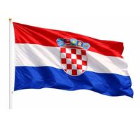 Drapeau de Croatie - Drapeau de la Coupe du Monde 2026 - Article de supporter - Polyester résistant et œillets métalliques - Coupe du monde (Croatie 90 x 150 cm)
