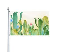 Drapeau de jardin à œillets avec motif de figuier de Barbarie, pour terrasse ou jardin, décoration extérieure, 152 cm x 91 cm