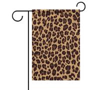 Drapeau de jardin décoratif de bienvenue saisonnier à imprimé léopard et guépard tendance