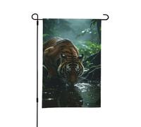 Drapeau de jardin double face 30,5 x 45,7 cm | Bannière décorative en forme de tigre pour anniversaire, mariage, animal domestique et pendaison de crémaillère toutes