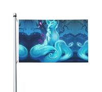 Drapeau de jardin double face Blue Fox 90 x 150 cm - Convient pour une utilisation toute l'année, pour décorer les porches, balcons et terrasses - Mât non inclus.