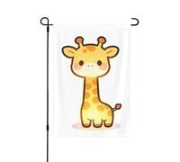 Drapeau de jardin double face girafe jaune 31,8 x 45,7 cm | Drapeau de cour coupe-vent pour décoration de maison ou de pendaison de crémaillère