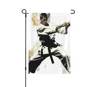 Drapeau de jardin imprimé art de karaté 71,1 x 101,6 cm, drapeau de décoration extérieure double face pour jardin, terrasse, pelouse, porche, affichage de bienvenue