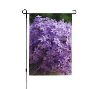 Drapeau de jardin imprimé bouquet de lavande 71,1 x 101,6 cm, drapeau de décoration extérieure double face pour jardin, terrasse, pelouse, jardin, porche