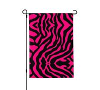 Drapeau de jardin imprimé zèbre tigre léopard rose double face polyester décoration verticale cadeau de vacances pour porche et cour