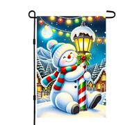 Drapeau De Jardin Lampadaire En Forme De Canne À Sucre Et Guirlande Lumineuse De Noël Drapeaux Double Face Décoratif 30X45Cm Drapeau Pour Plage Ferme